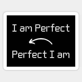 I am Perfect T-Shirt mug apparel hoodie tote gift sticker pillow art pin Magnet